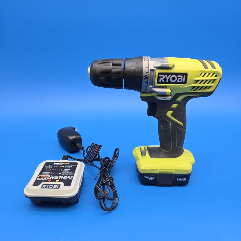 Ryobi HJP003 12v 3/8" Cordless Drill Driver W/ Battery & Charger Tested